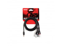 1/8 Inch to Dual XLR Audio Cables D'Addario Adaptador mini-jack para XLR Dual Stereo 1/8 Inch to Dual XLR Audio Cables D'Addario Adaptador mini-jack para XLR Dual Stereo